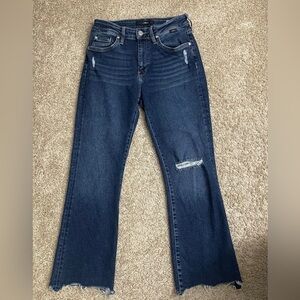 Mavi Anika Cropped Flare Distressed Jeans Casual Chic